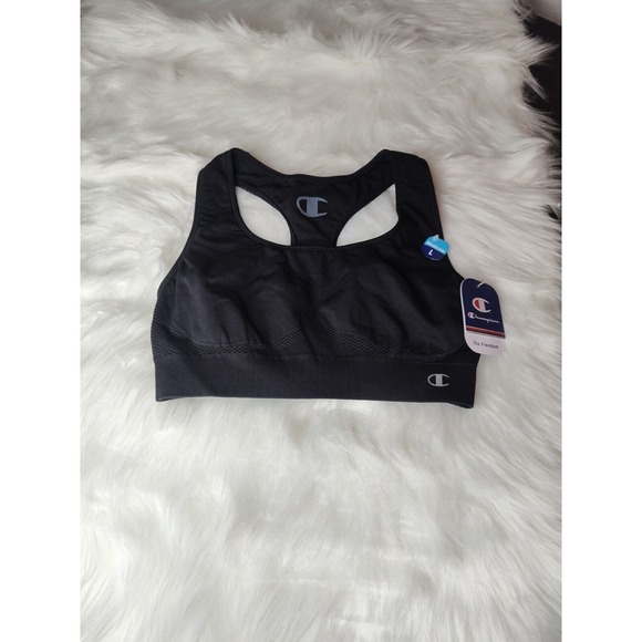 Columbia Black‎ Racerback Sports Bra Moderate Impact Womens L - Picture 1 of 5